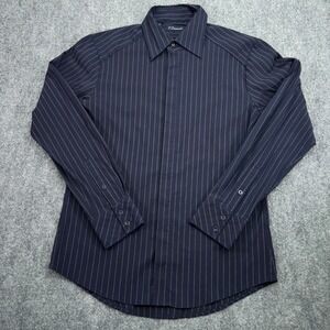 7 Diamonds Shirt Mens Medium Striped‎ Button Up Long Sleeve Stretch